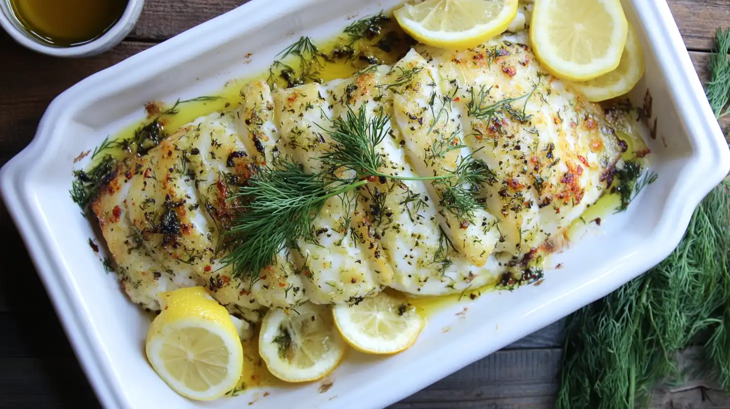Baked Cod with Lemon and Dill: A Flavorful and Healthy Dish