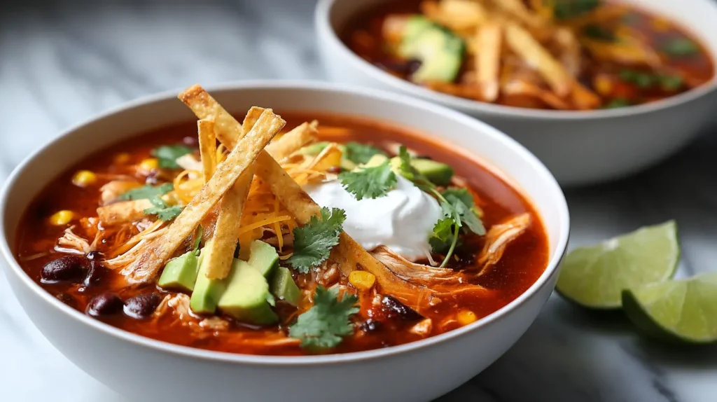 Chicken tortilla soup 30-minute family recipe
