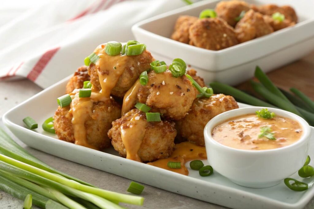 Golden Bang Bang Chicken With Spicy Sauce