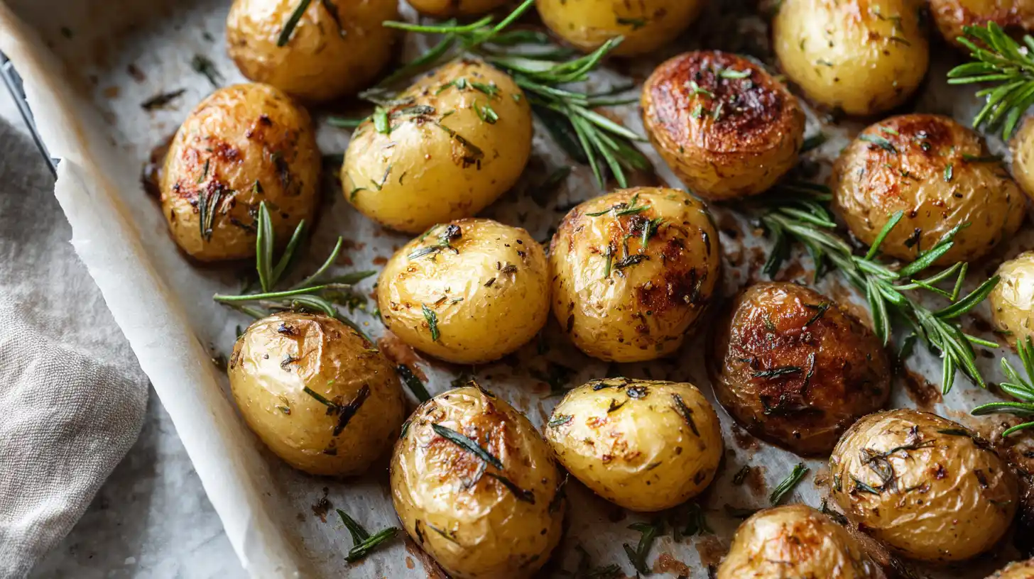 Boiling potatoes before roasting results in golden, crispy roasted potatoes