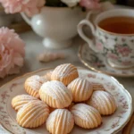serving madeleine cookies recipe using cream with tea