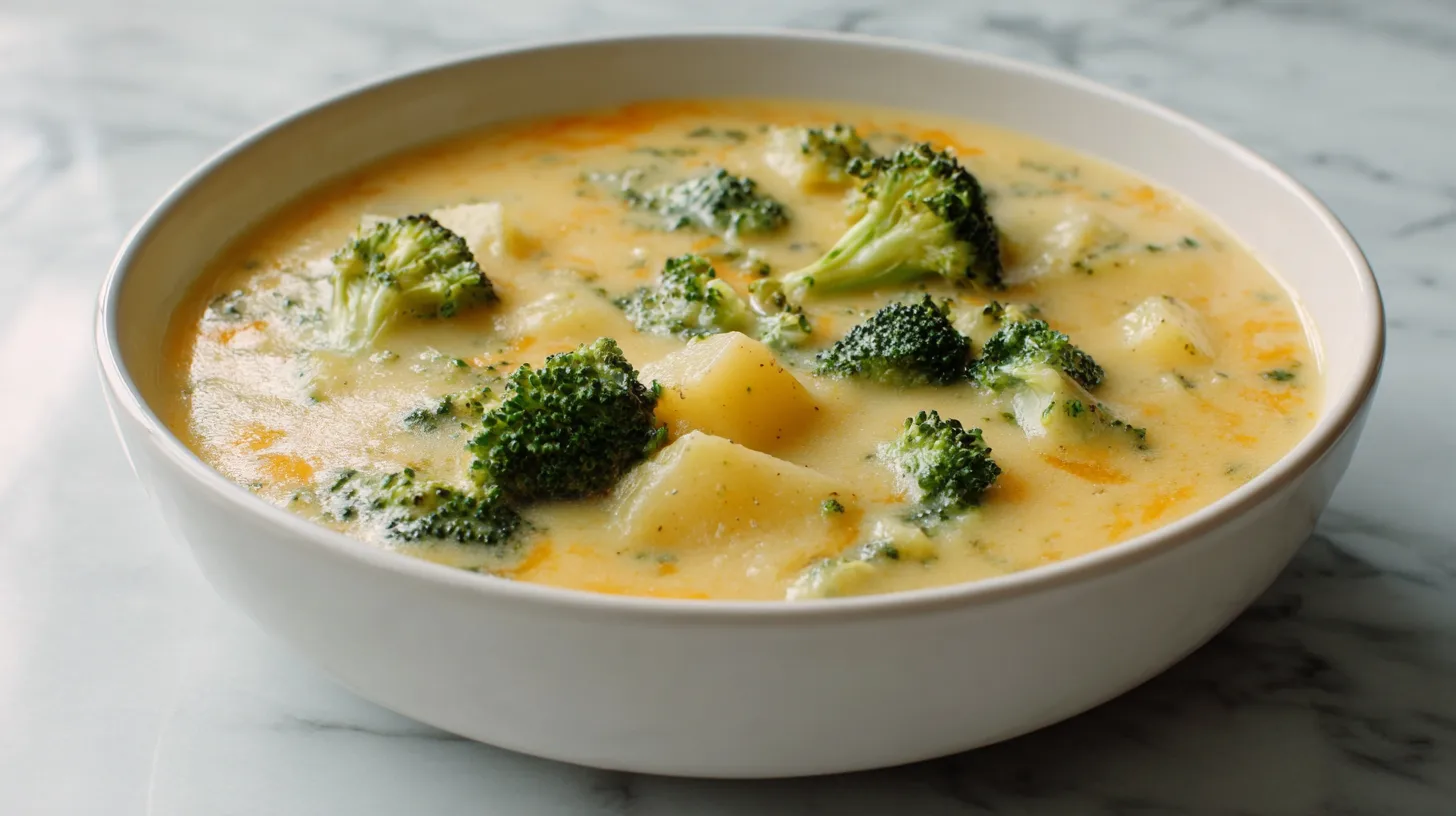 Broccoli Cheddar Potato Soup for Two – Easy, Creamy & Comforting Recipe