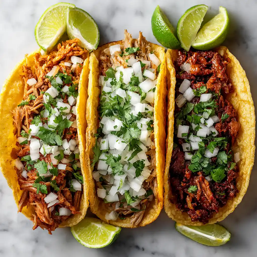Traditional Mexican Tacos with fresh cilantro and lime Traditional Mexican Tacos with fresh cilantro and lime