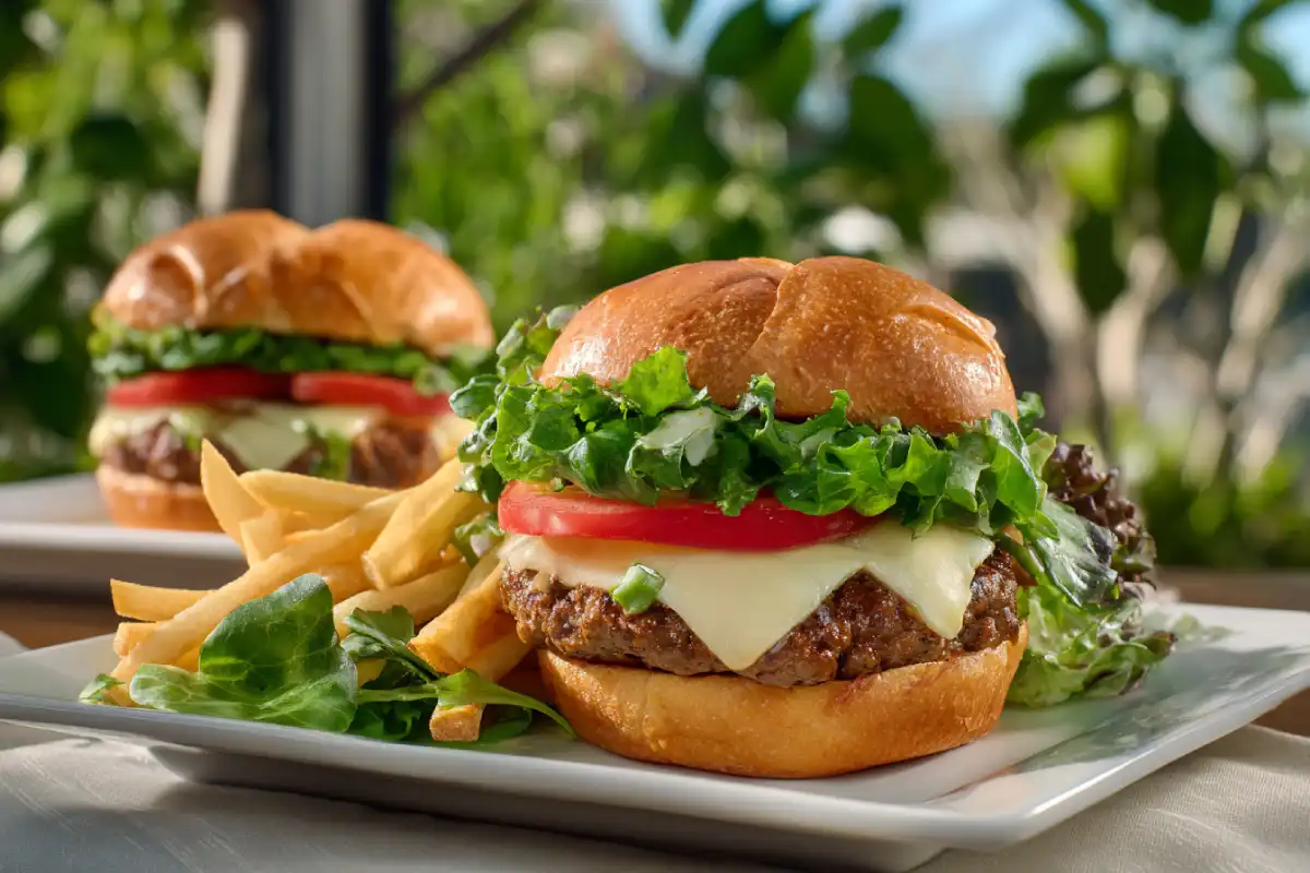 Juicy burgers seasoned with Lipton Onion Soup Mix on toasted buns