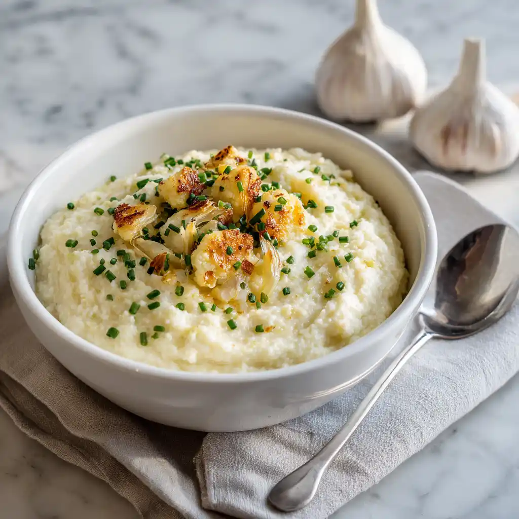 AIP Diet Roasted Garlic Cauliflower Mash