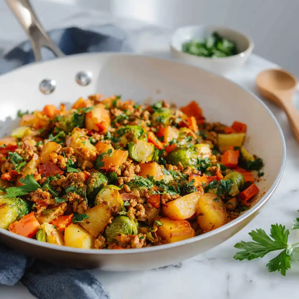 AIP Diet Sweet Potato and Turkey Breakfast Hash