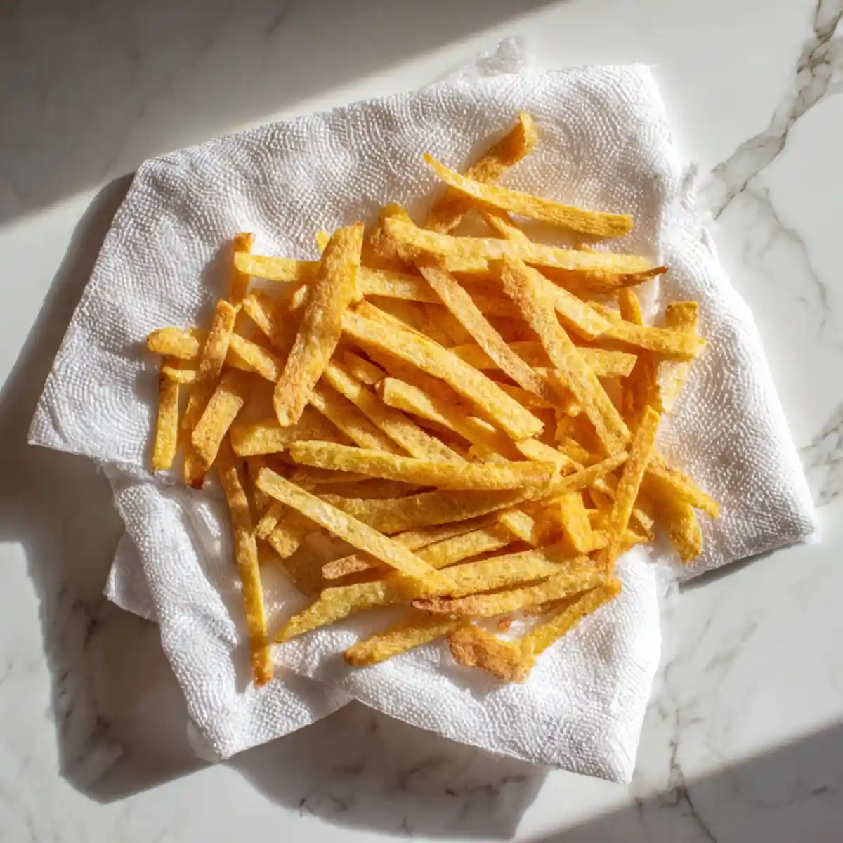 Golden fried tortilla strips for Chicken Tortilla Soup